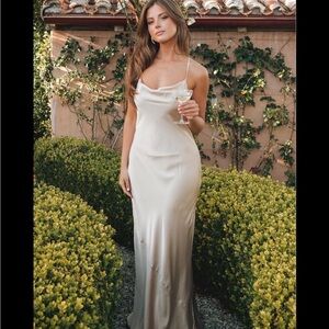 Show Me Your MuMu Cream Maxi Dress
